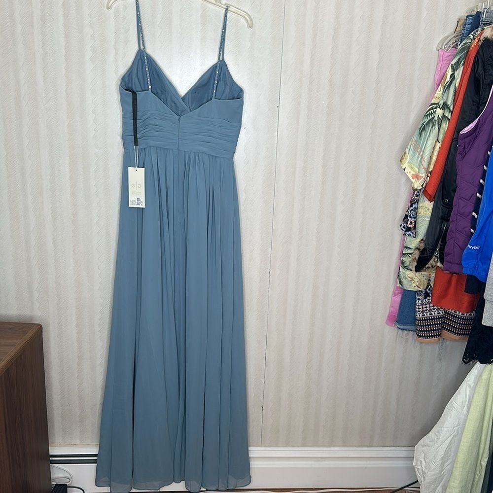 🦋🆕 GATHER & GOWN BRIDESMAID FLOOR-LENGTH GOWN SIZE 10 - Picture 8 of 11